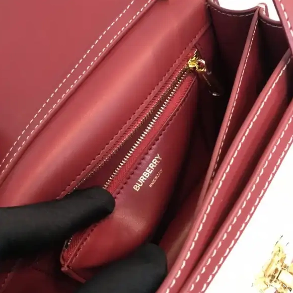 Official FirstBag Ru Two-tone BURBERRY and Bag Canvas TB Leather 0608